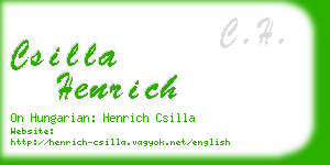 csilla henrich business card